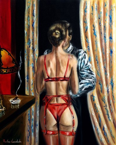 Echoes of the Night, 2025 (olja på duk) av Ruslana Levandovska