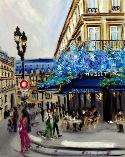 Le Musset Paris, 2022 (olja på duk) av Ruslana Levandovska