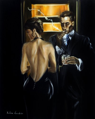 Smoke and Silk, 2025 (olja på duk) av Ruslana Levandovska