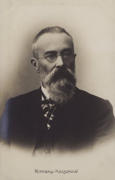 Nikolai Rimsky-Korsakov, rysk kompositör. av Russian Photographer
