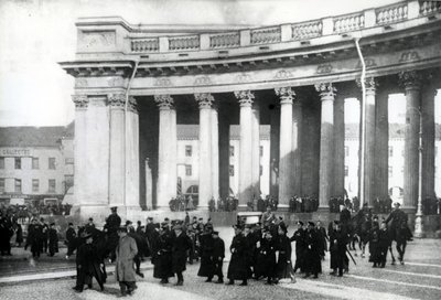 Studentdemonstration, St Petersburg, 1905 av Russian Photographer