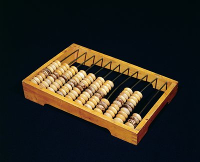 Abacus, pärlräknare, troligen 1800-talet (trä & metall) av Russian School