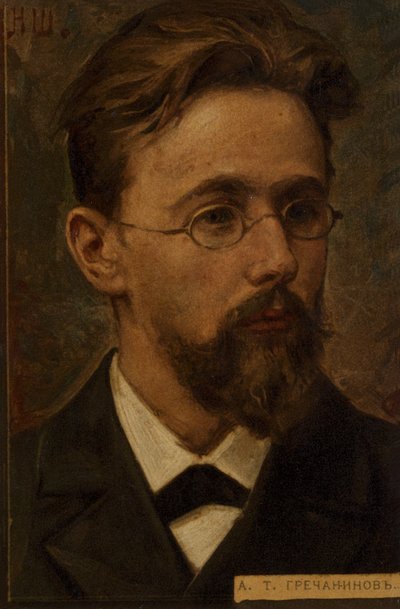 Alexander Gretchaninoff, rysk romantisk kompositör (1864-1956) av Russian School