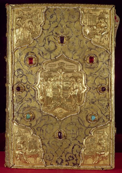 Evangeliska relikvieskrin, Moskvaskola (guld, silver, ädelstenar och niello) av Russian School