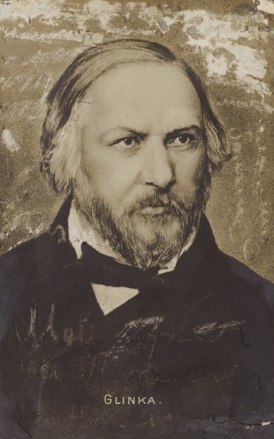 Mikhail Ivanovich Glinka, rysk kompositör (1804-1857) av Russian School