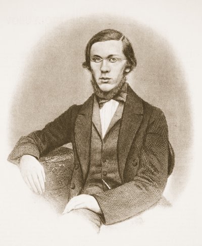 Nikolai Dobrolyubov (sepiafoto) av Russian School