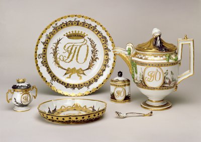 Orlov teservering från Imperial Porslinsfabriken, St Petersburg, ca 1765 (porslin) (se även 74497) av Russian School