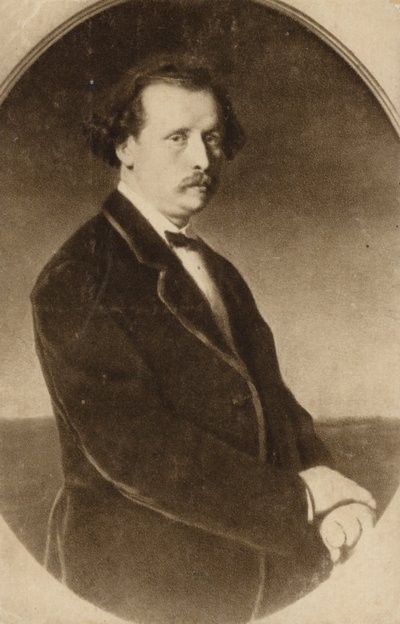 Porträtt av Anton Rubinstein av Russian School