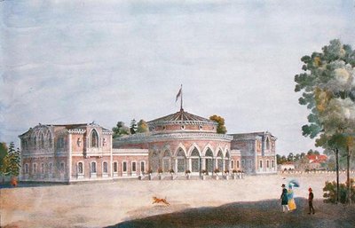 Järnvägsstation och fransk restaurang i Catherine Park, 1824 av Russian School