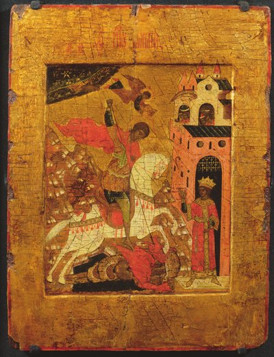 St George och draken, ikon av Russian School