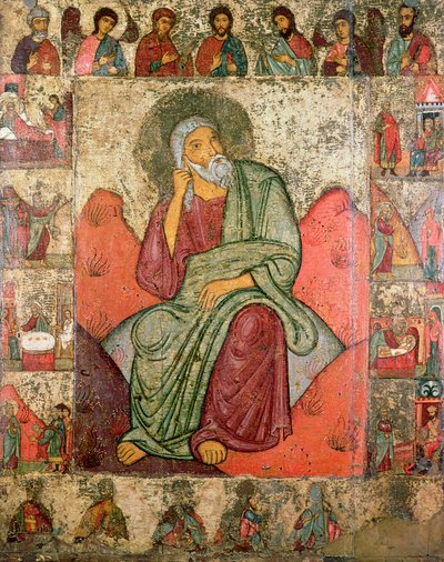 Profeten Elia, Pskovskolan (panel) av Russian School