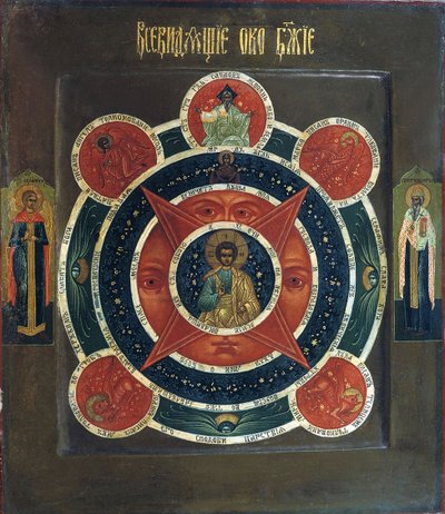 The All-Seeing Eye of God, tidigt 1800-tal. av Russian icon.