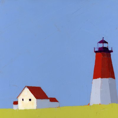 Bright Light, 2025 (akryl på träpanel) av Ruth Lague