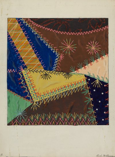 Crazy Quilt, c. 1940. av Ruth M Barnes