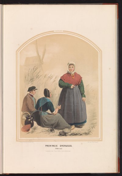 Traditionell dräkt av Oldenzaal i Overijssel, 1857 Provinsen Overijssel. Oldenzaal / XXXIII (titel på objekt) av Ruurt de Vries
