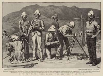 Med Tochi Field Force, heliografen i arbete av S.T. Dadd