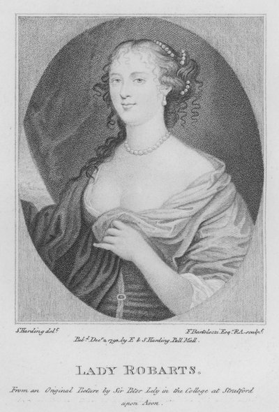 Lady Robarts (gravyr) av S. (after) Harding