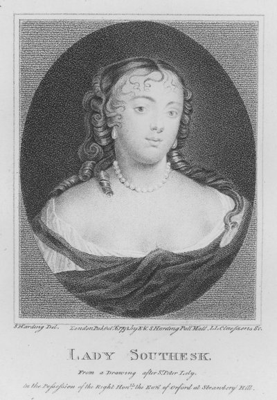 Lady Southesk (gravyr) av S. (after) Harding