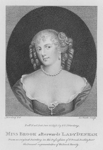 Miss Brook efteråt Lady Denham (gravyr) av S. (after) Harding