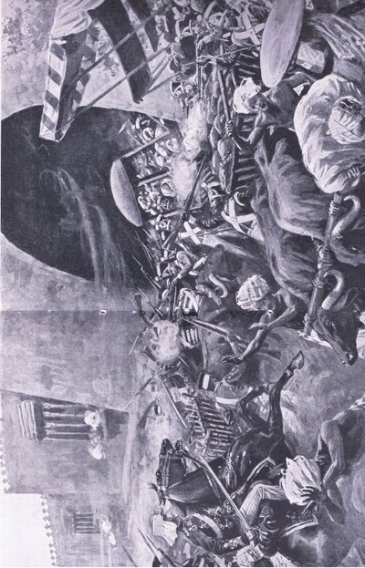 Indian Myteri: Hur de kämpade för att slå ner revolten i Hindustan, illustration från British Battles on Land and Sea, 1915 av S. Begg