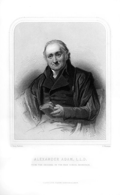 Alexander Adam, skotsk lärare och författare om romerska antikviteter, 1870. av S. Freeman