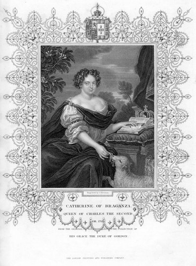 Katarina av Braganza, drottningkonsort till kung Charles II av England, 1800-talet. av S. Freeman