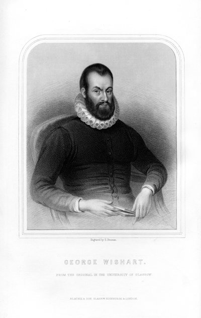 George Wishart, skotsk religiös reformator och protestantisk martyr, 1870 av S. Freeman