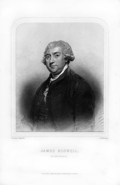 James Boswell, 9th Laird of Auchinleck, skotsk advokat, dagbokförfattare och författare, 1870. av S. Freeman