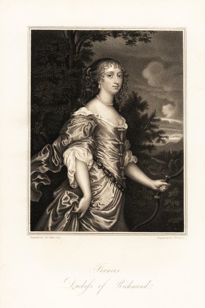 Porträtt av Frances Stuart, hertiginna av Richmond av S. Freeman