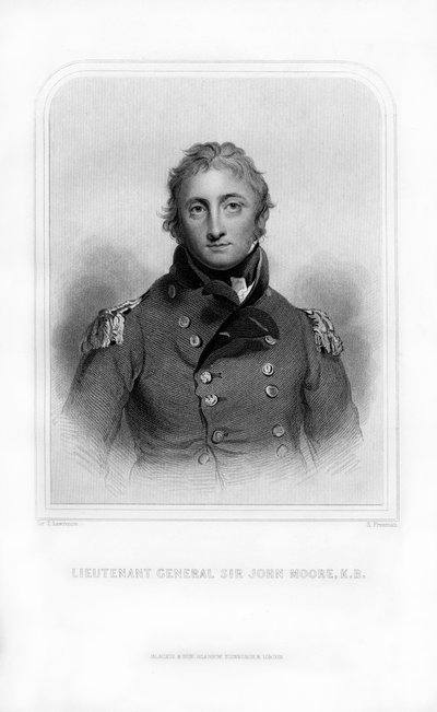 Sir John Moore, brittisk soldat och general, 1870. av S. Freeman