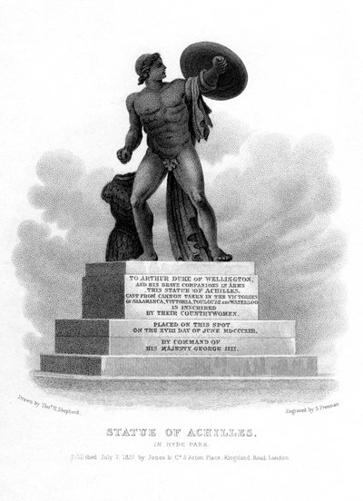Staty of Achilles, Hyde Park, London, 1827. av S. Freeman