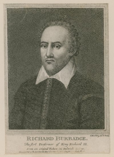 Richard Burbadge, den förste skådespelaren av kung Richard III av S. Harding