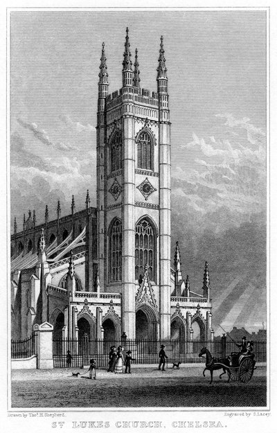St Lukes Church, Chelsea, London, 1828. av S. Lacey