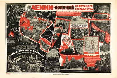 Lenin är rorsman i sovjetstaten, ca 1926. av S. Mitrofanov