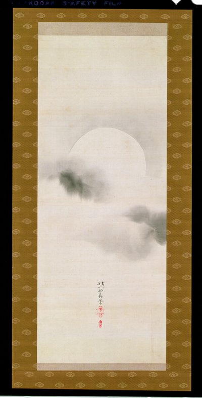 Hängande rulla föreställande höstmånen, från A Triptych of the Three Seasons, japansk, tidigt 1800-tal av Sakai Hoitsu