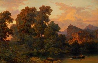 Italienskt landskap av Salomon Corrodi