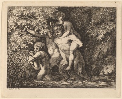 Satyr som bär en nymf av Salomon Gessner