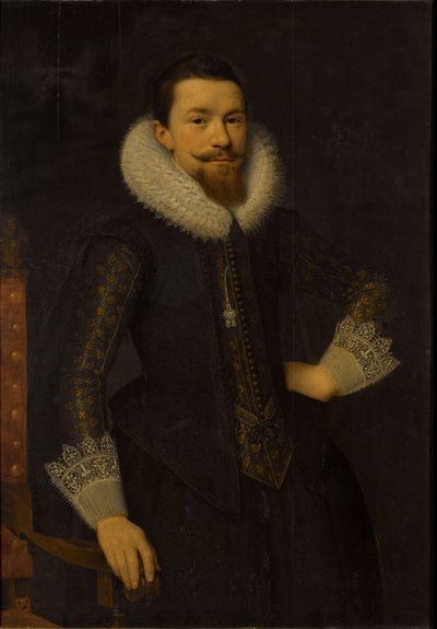 Porträtt av Pieter Boudaen Courten av Salomon Mesdach