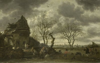 Vinterlandskap av Salomon Rombouts