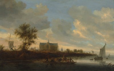Utsikt över staden Alkmaar. av Salomon Ruysdael