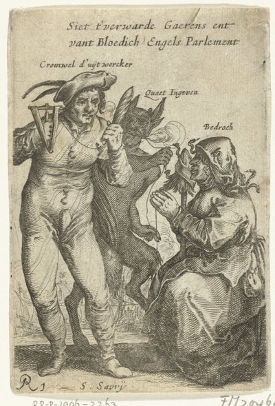 Tecknad film om Cromwell, ca 1652-1654 Siet t