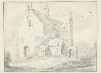 Romansk kyrka av Salomon van Ruysdael (possibly)