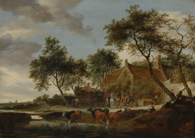 Bevattningsplatsen av Salomon van Ruysdael