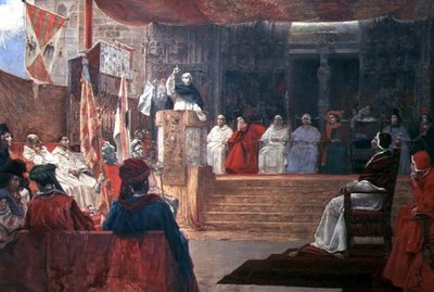 Caspes kompromiss 1412 (olja på duk) av Salvador Viniegra y Lasso de la Vega