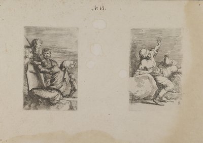 (Figurinserie) Tre soldater av Salvator Rosa