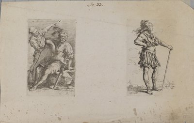 (Figurinserie) Två män av Salvator Rosa