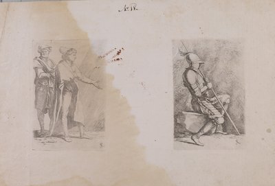 (Figurinserie) Två män av Salvator Rosa