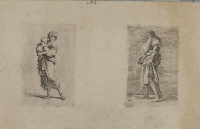 (Figurinserie) Kvinna som håller barn av Salvator Rosa