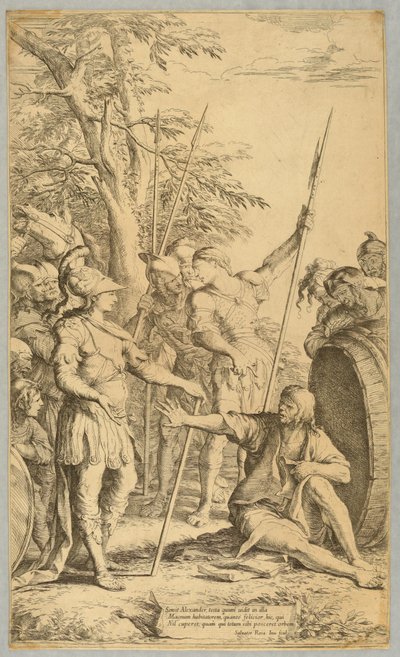 Alexander besöker Diogenes av Salvator Rosa