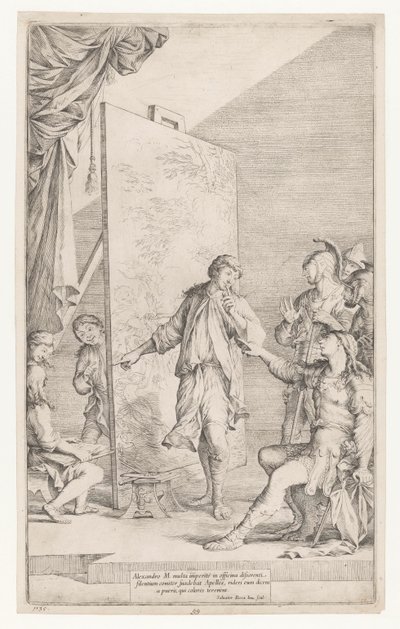 Alexander den store i Apelles studio av Salvator Rosa